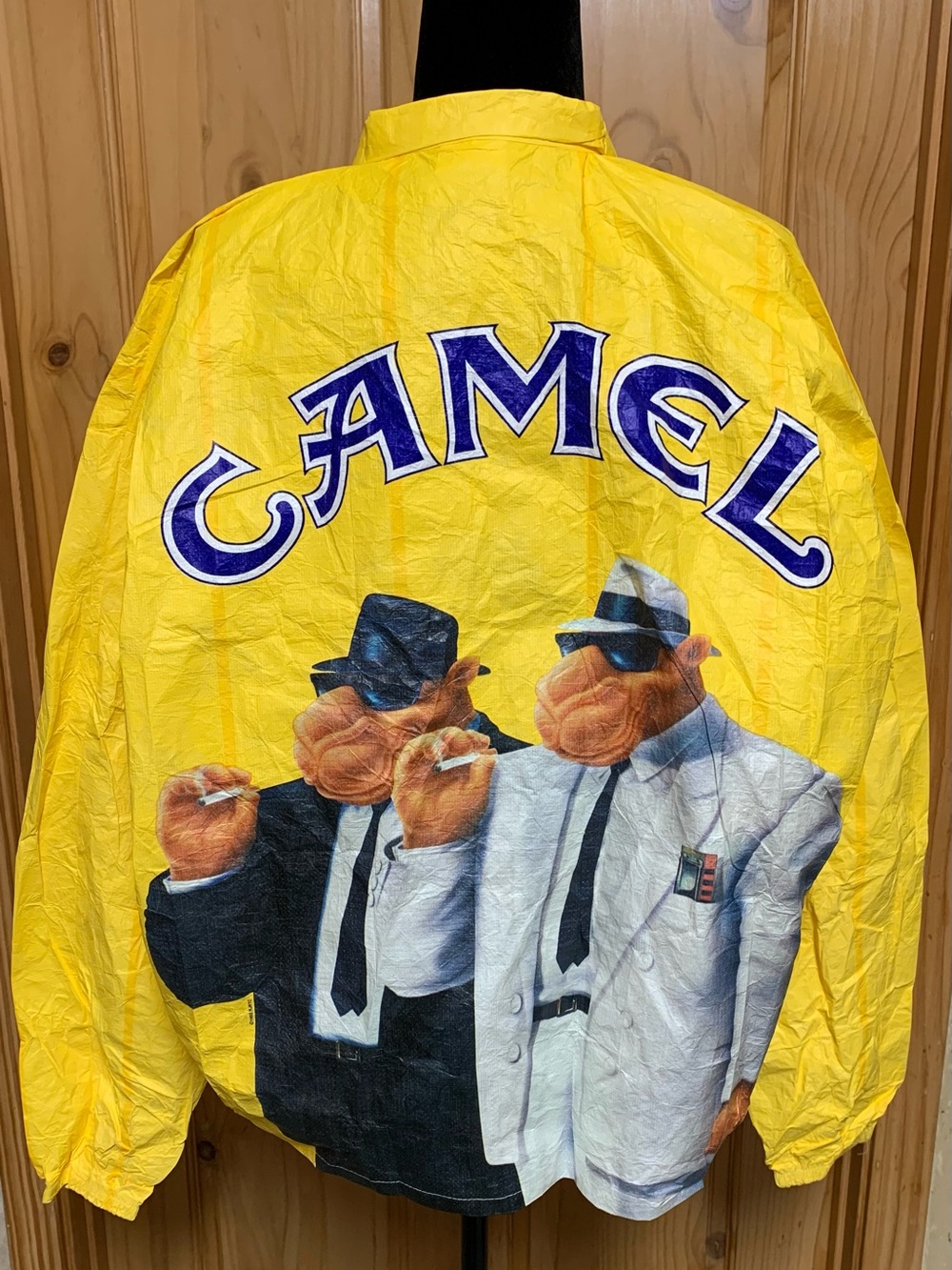 Vintage Camel Graphic Yellow Windbreaker Jacket Size XL (44-46)